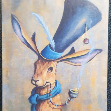 Mr Barely the Hare~~Steampunk Rabbit~Top hat and Pipe