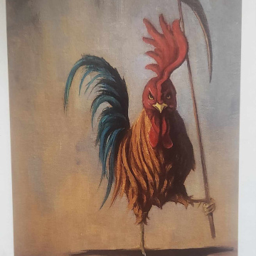 Rooster bearing Gift  Chicken Grim Reeper