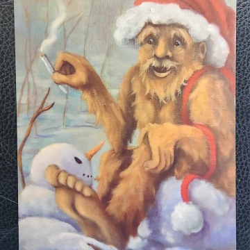 Bigfoot~Santa~Christmas~Doobie~and Snowman